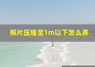 照片压缩至1m以下怎么弄