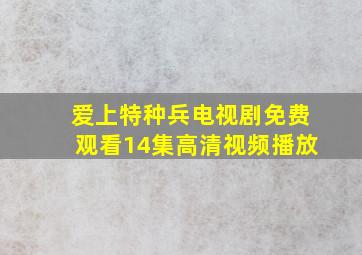 爱上特种兵电视剧免费观看14集高清视频播放