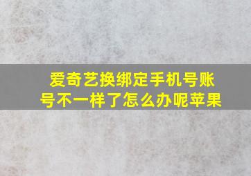 爱奇艺换绑定手机号账号不一样了怎么办呢苹果