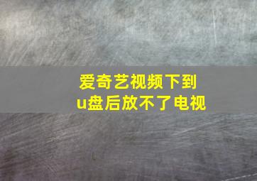 爱奇艺视频下到u盘后放不了电视