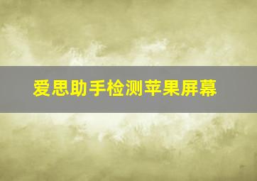 爱思助手检测苹果屏幕