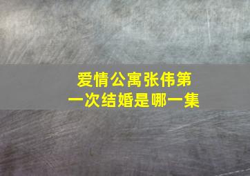 爱情公寓张伟第一次结婚是哪一集