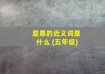 爱慕的近义词是什么 (五年级)