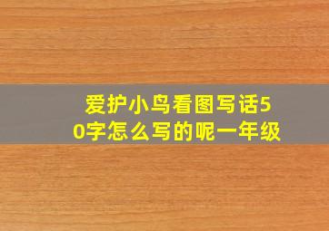 爱护小鸟看图写话50字怎么写的呢一年级