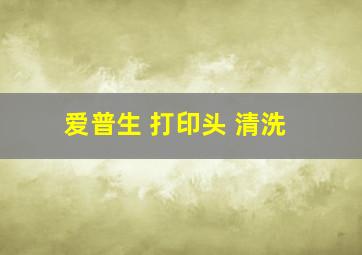 爱普生 打印头 清洗