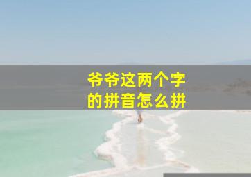 爷爷这两个字的拼音怎么拼