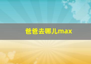 爸爸去哪儿max