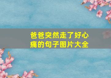 爸爸突然走了好心痛的句子图片大全