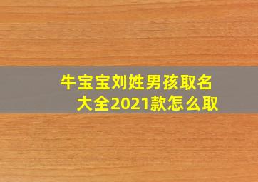 牛宝宝刘姓男孩取名大全2021款怎么取