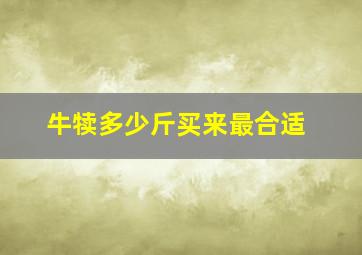 牛犊多少斤买来最合适