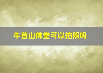 牛首山佛堂可以拍照吗