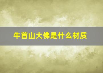 牛首山大佛是什么材质