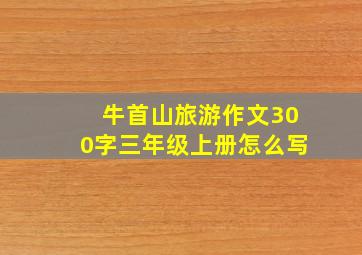 牛首山旅游作文300字三年级上册怎么写