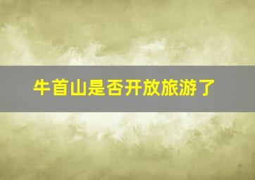 牛首山是否开放旅游了