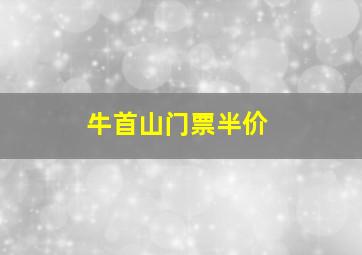 牛首山门票半价