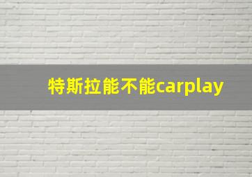 特斯拉能不能carplay