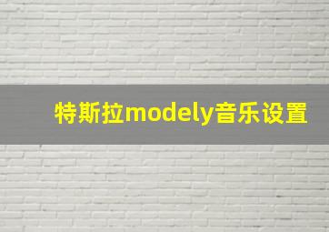 特斯拉modely音乐设置