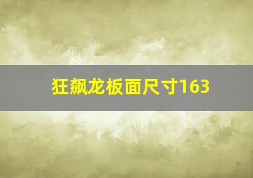 狂飙龙板面尺寸163