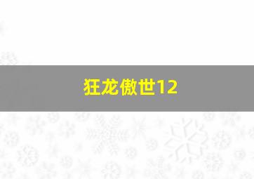 狂龙傲世12