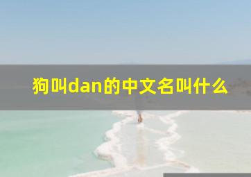 狗叫dan的中文名叫什么