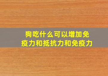 狗吃什么可以增加免疫力和抵抗力和免疫力