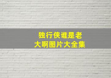 独行侠谁是老大啊图片大全集