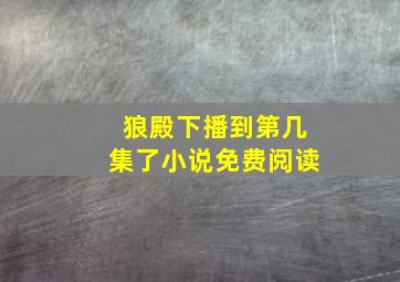 狼殿下播到第几集了小说免费阅读