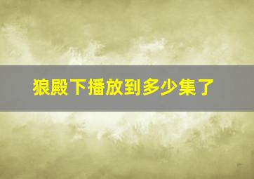 狼殿下播放到多少集了