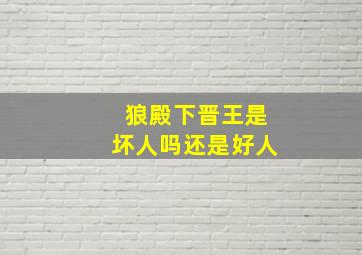 狼殿下晋王是坏人吗还是好人