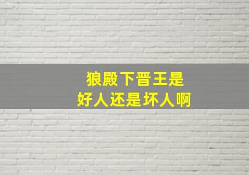 狼殿下晋王是好人还是坏人啊