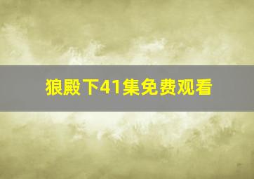 狼殿下41集免费观看