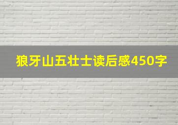 狼牙山五壮士读后感450字