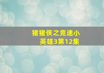 猪猪侠之竞速小英雄3第12集