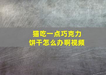 猫吃一点巧克力饼干怎么办啊视频