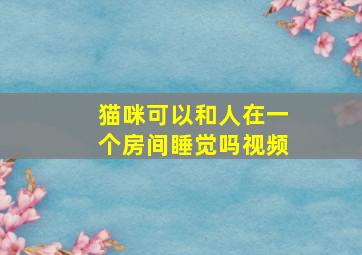 猫咪可以和人在一个房间睡觉吗视频