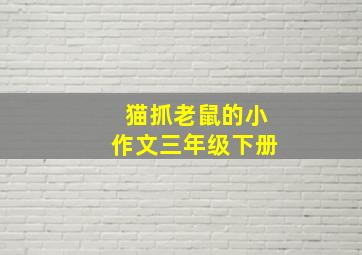 猫抓老鼠的小作文三年级下册