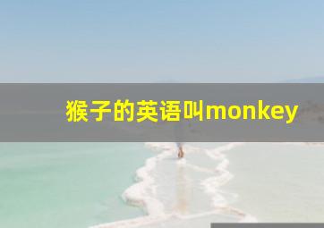 猴子的英语叫monkey