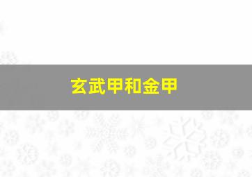 玄武甲和金甲