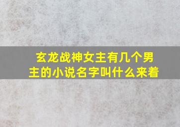 玄龙战神女主有几个男主的小说名字叫什么来着