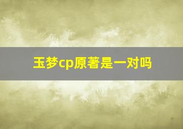 玉梦cp原著是一对吗