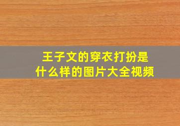 王子文的穿衣打扮是什么样的图片大全视频