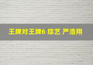 王牌对王牌6 综艺 严浩翔