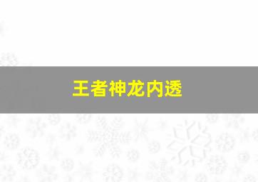 王者神龙内透