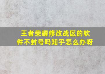 王者荣耀修改战区的软件不封号吗知乎怎么办呀