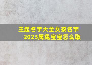 王起名字大全女孩名字2023属兔宝宝怎么取