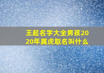 王起名字大全男孩2020年属虎取名叫什么