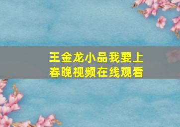 王金龙小品我要上春晚视频在线观看