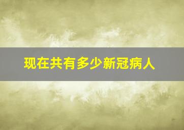 现在共有多少新冠病人