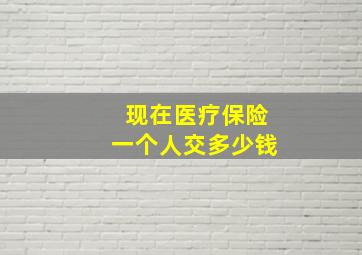 现在医疗保险一个人交多少钱