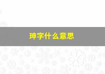 珅字什么意思